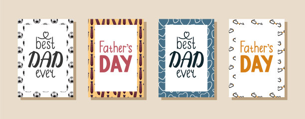 父亲节贺卡与信件图片下载