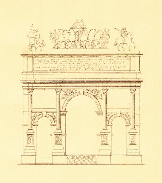 赛普提米乌斯·西弗勒斯拱门|仿古建筑插图图片下载