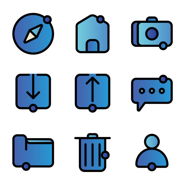 用户界面图标包括指南针用户图片下载