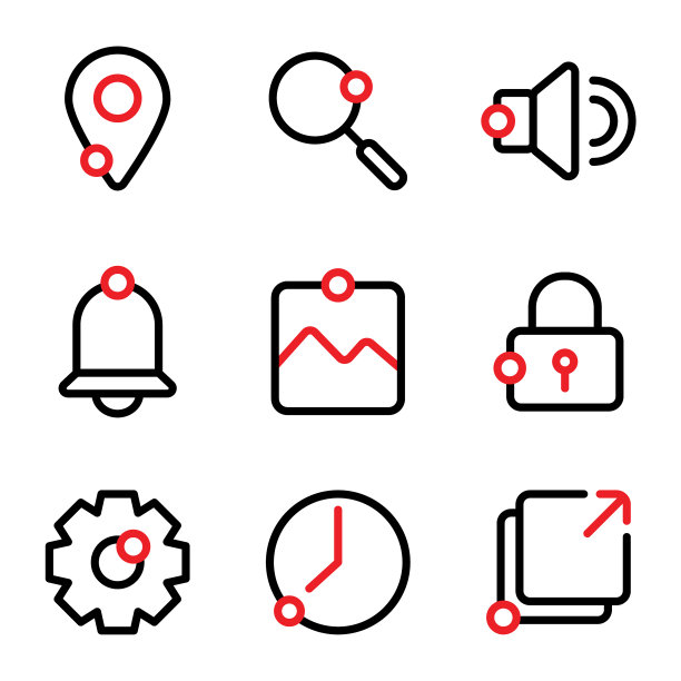 用户界面图标包括定位引脚图片下载