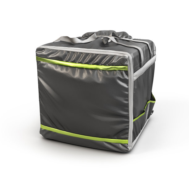 免接触食品热背包送至客户家中。在线订购的食物。三维演示图片下载