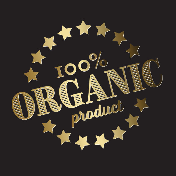 圆形复古邮票的有机产品图片下载