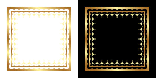 金色相框空白背景设计图片下载