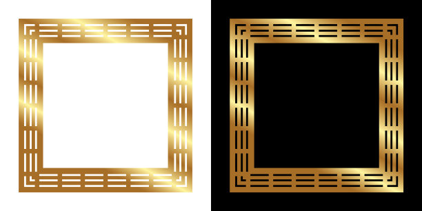 金色相框空白背景设计图片下载