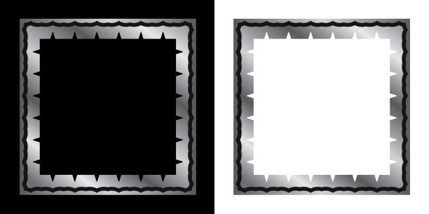 银色相框空白背景设计图片下载