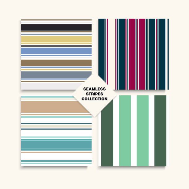 水手条纹无缝图案套装儿童图片下载