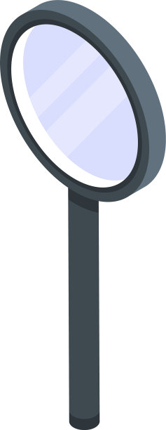 塑料放大镜图标等距风格图片下载