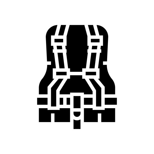 救生衣字形图标矢量插图图片下载