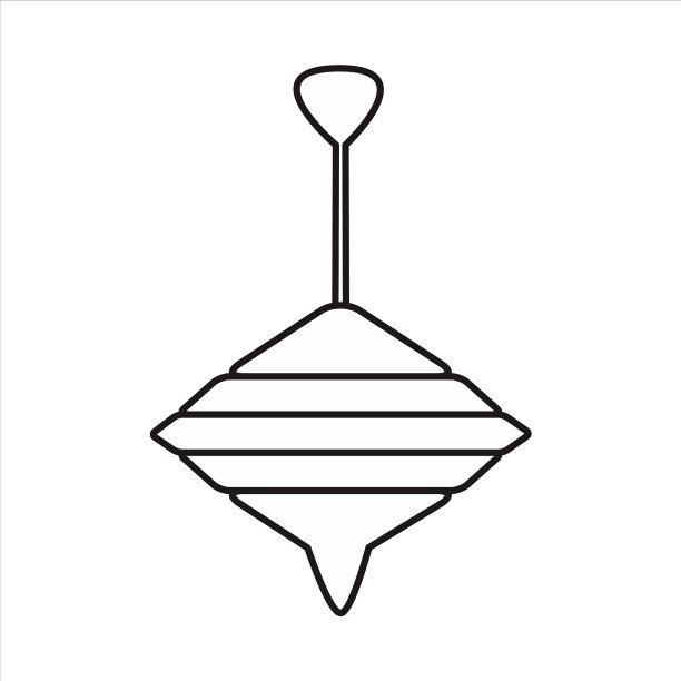 在白色上勾勒出简单的漩涡图片下载