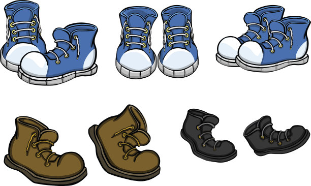 设置鞋脚踝和中靴运动鞋图片下载