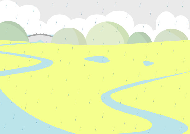 乡村景观山河大坝图片下载