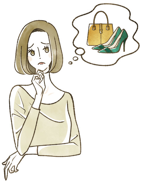 一个正在思考时尚的女人图片下载