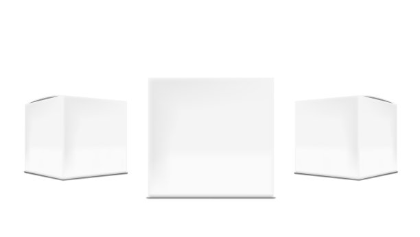 3d白色硬纸板箱品牌图片下载