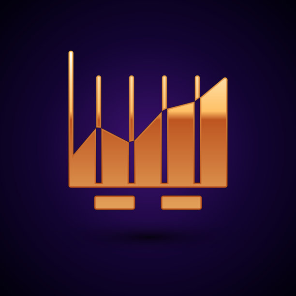 金饼图信息图图标孤立在黑色图片下载