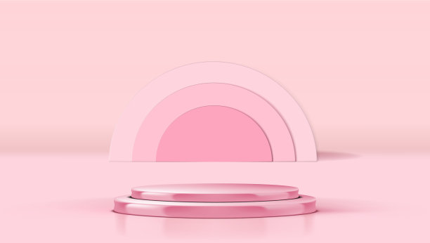 粉彩工作室的粉色讲台图片下载