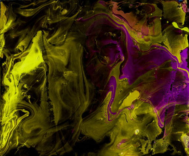 彩色抽象染色效果，旧背景。彩绘旗帜，混合丙烯颜料，深色彩色，节日现代水彩画图片下载