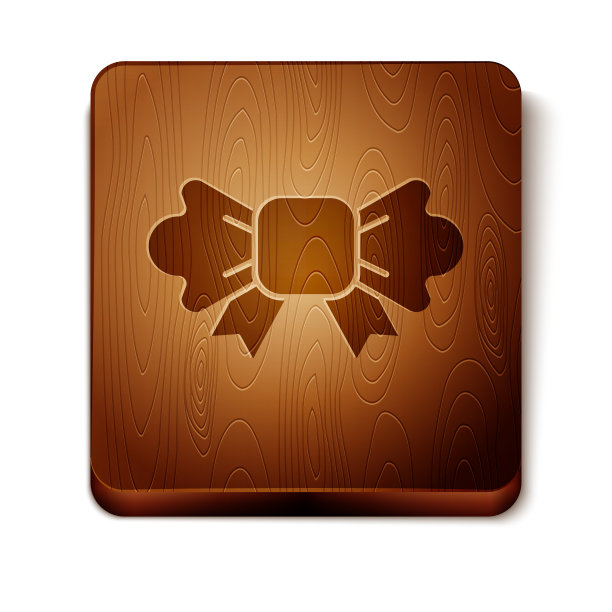 棕色蝴蝶结图标孤立在白色背景图片下载