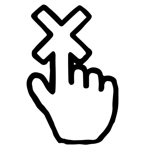 手Cursor006 (X):涂鸦图标:手绘矢量图标像木版印刷图片下载