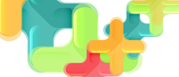 光滑的多色塑料风格交叉图片下载