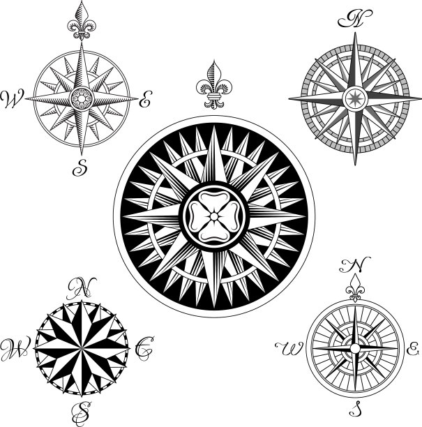 罗盘刻度盘组图片下载