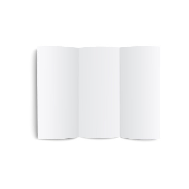 空白白纸三折传单模板传单图片下载