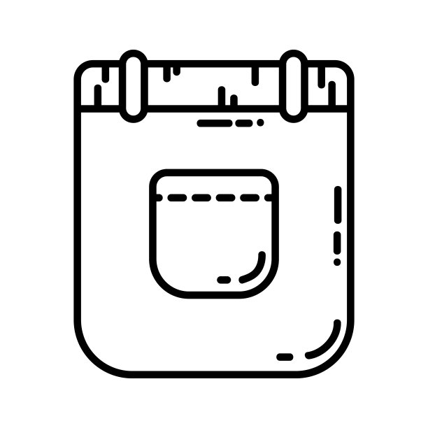 折叠裤子与口袋平线图标。休闲长裤服装件元素向量股票孤立图像上的白色背景。象形文字用于网页，手机，信息图形图片下载