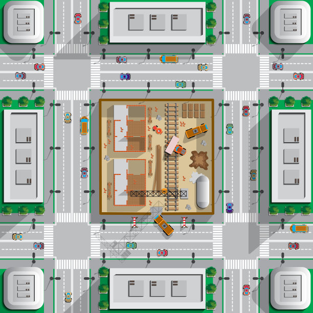 在市中心建造房屋图片下载