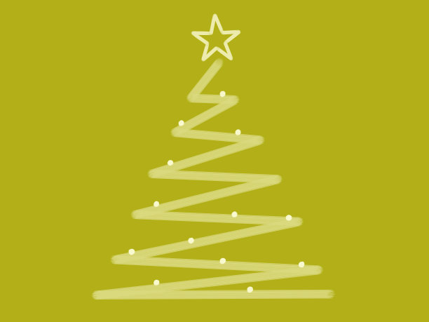 圣诞树上金灿灿的，象征着新年图片下载