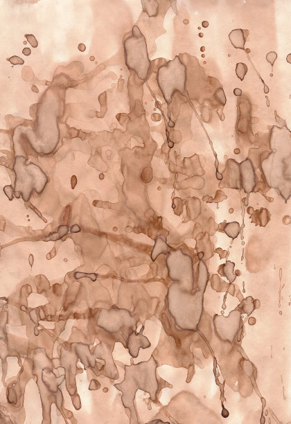 古董纸背景孤立。旧的纸纹理是浅棕色和许多混乱的分散的深棕色的飞溅滴。咖啡色纸图片下载