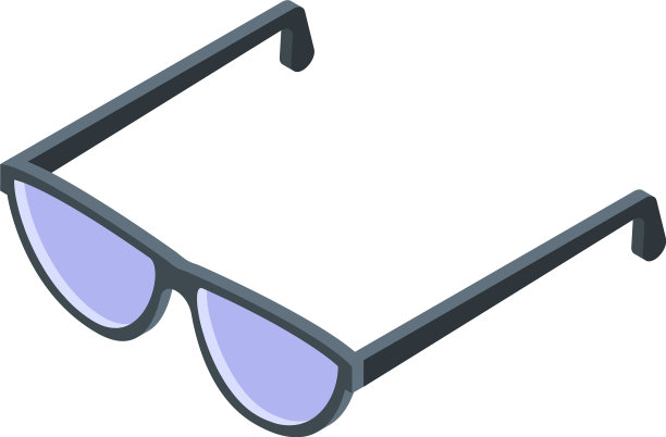 旅游眼镜图标等距风格图片下载