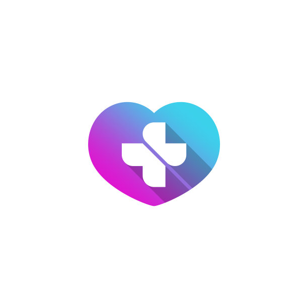 摘要色彩斑斓的爱医标志设计图片下载