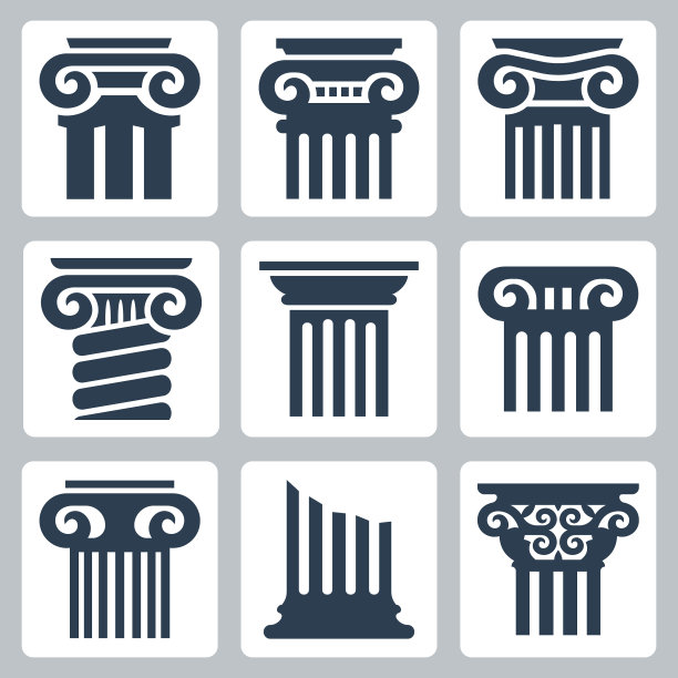 古老的列图标集图片下载