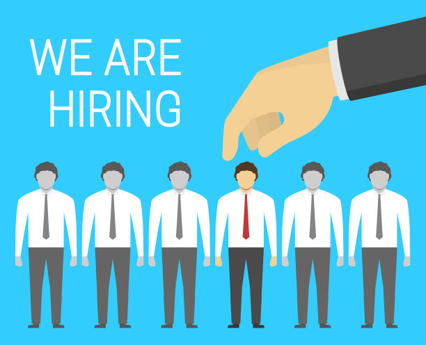 概念招聘在平面风格手是挑选图片下载