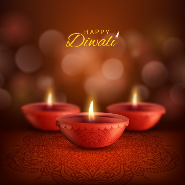 排灯节Diwali diya灯Deepavali印度印度教节日图片下载