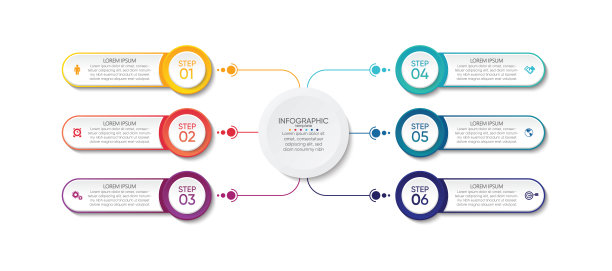展示业务抽象背景信息图表模板图片下载