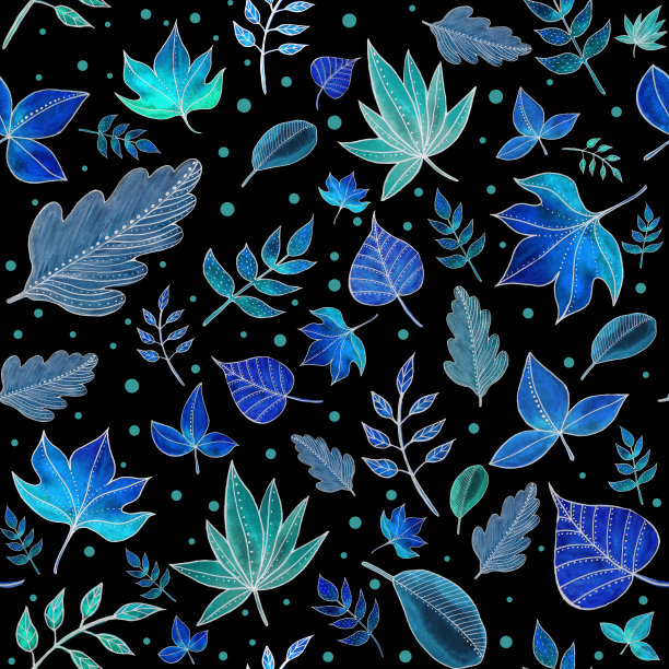 无缝花图案与黑暗的背景图片下载