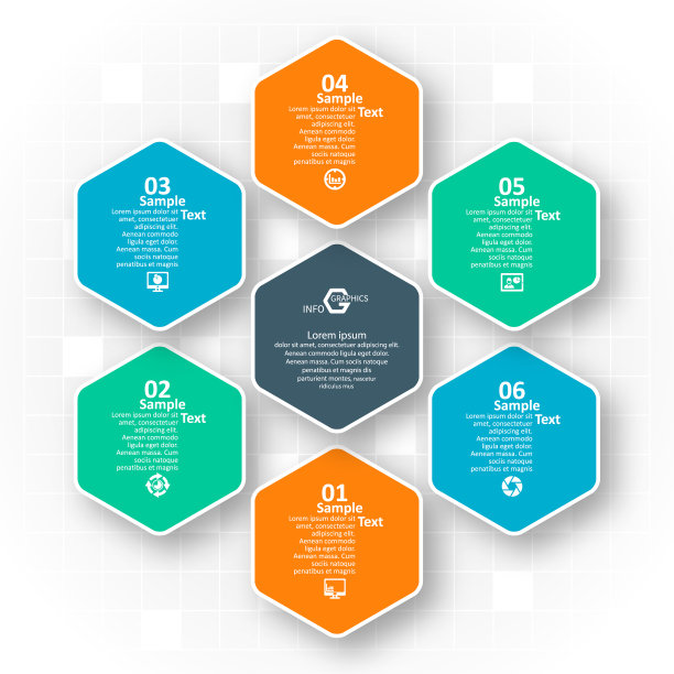 摘要三维纸张信息图。业务模板。矢量图图片下载