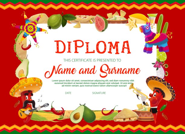 学校文凭配五黄节辣椒图片下载