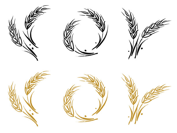 用原始笔触画小麦。每股收益10图片下载