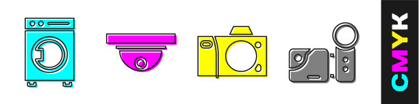 设置洗衣机运动传感器、相机和电影院图片下载