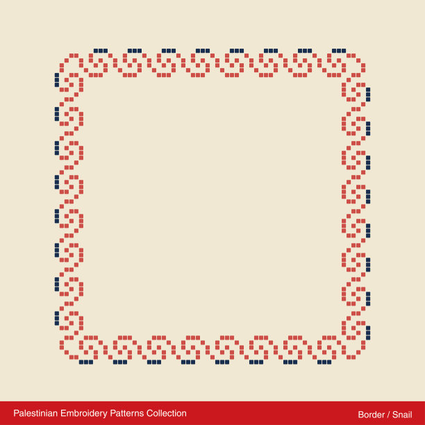 传统的巴勒斯坦刺绣图案。图片下载