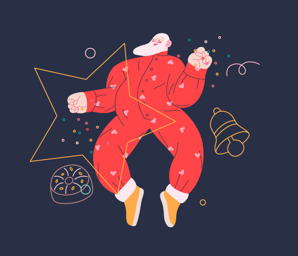 跳舞的圣诞老人-圣诞和新年晚会图片下载