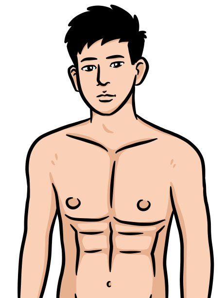 卡通可爱的男人在白色的背景图片下载