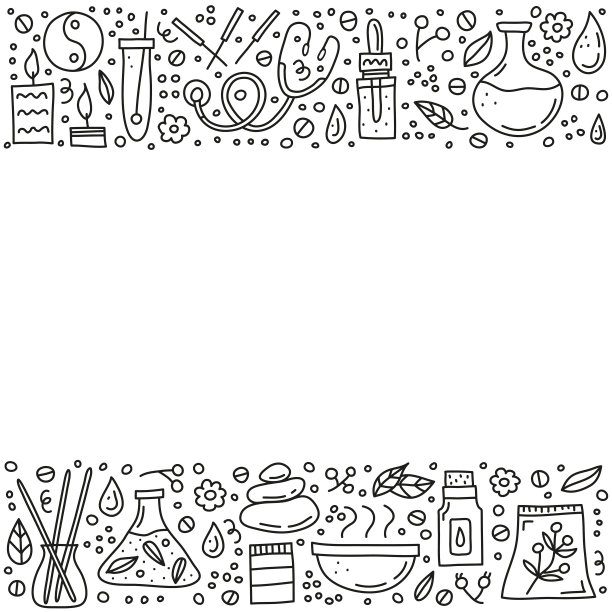 海报与涂鸦替代医学图标。图片下载