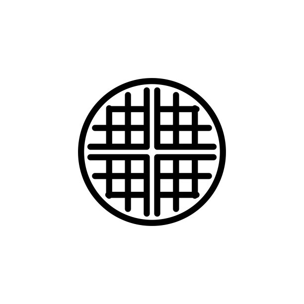 华夫饼图标设计矢量模板图片下载