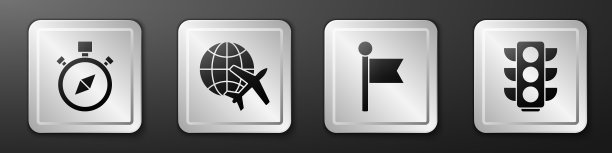 设置罗盘地球仪与飞行飞机的位置图片下载