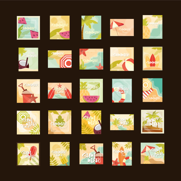 你好，夏季横幅季节度假旅游图片下载