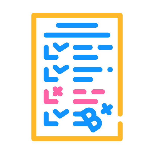 测试结果彩色图标矢量插图图片下载