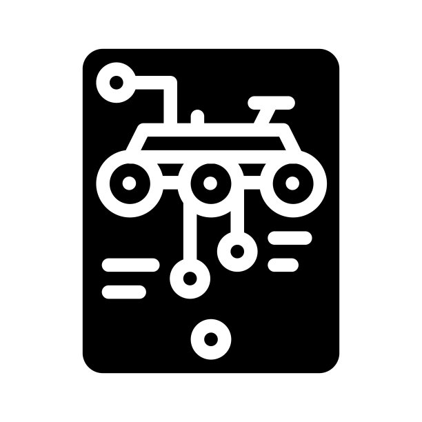 漫游者特征字形图标矢量插图图片下载