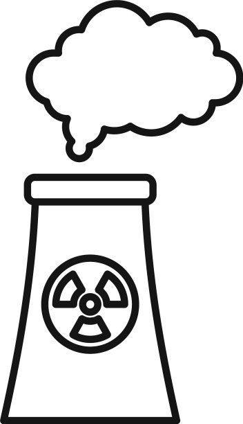 辐射烟厂图标轮廓风格图片下载